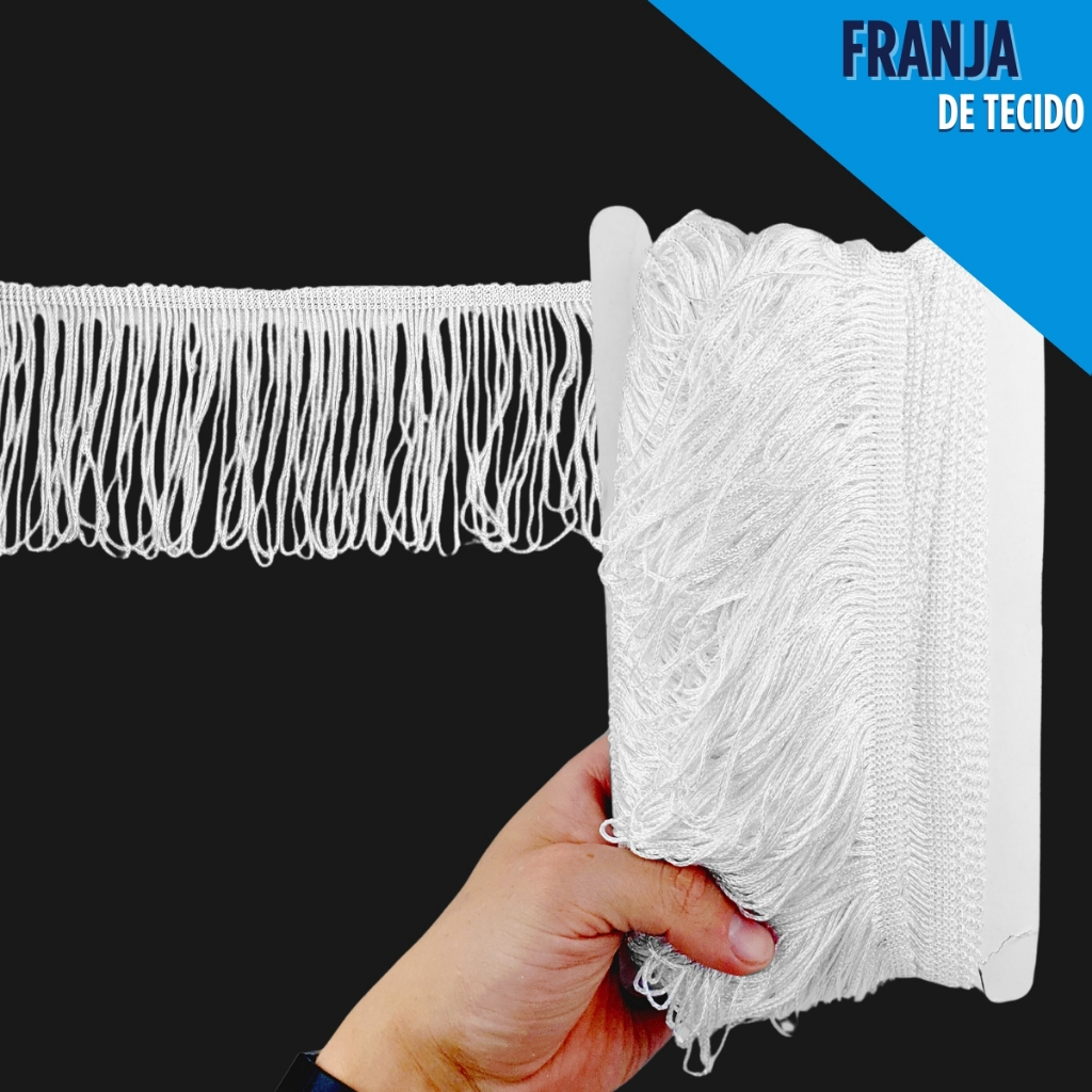 Franja de Tecido 10cm Rolo 10 Metros Seda Aviamento Fantasia Carnaval Roupa Country Decoração DIY em Oferta na Shopee