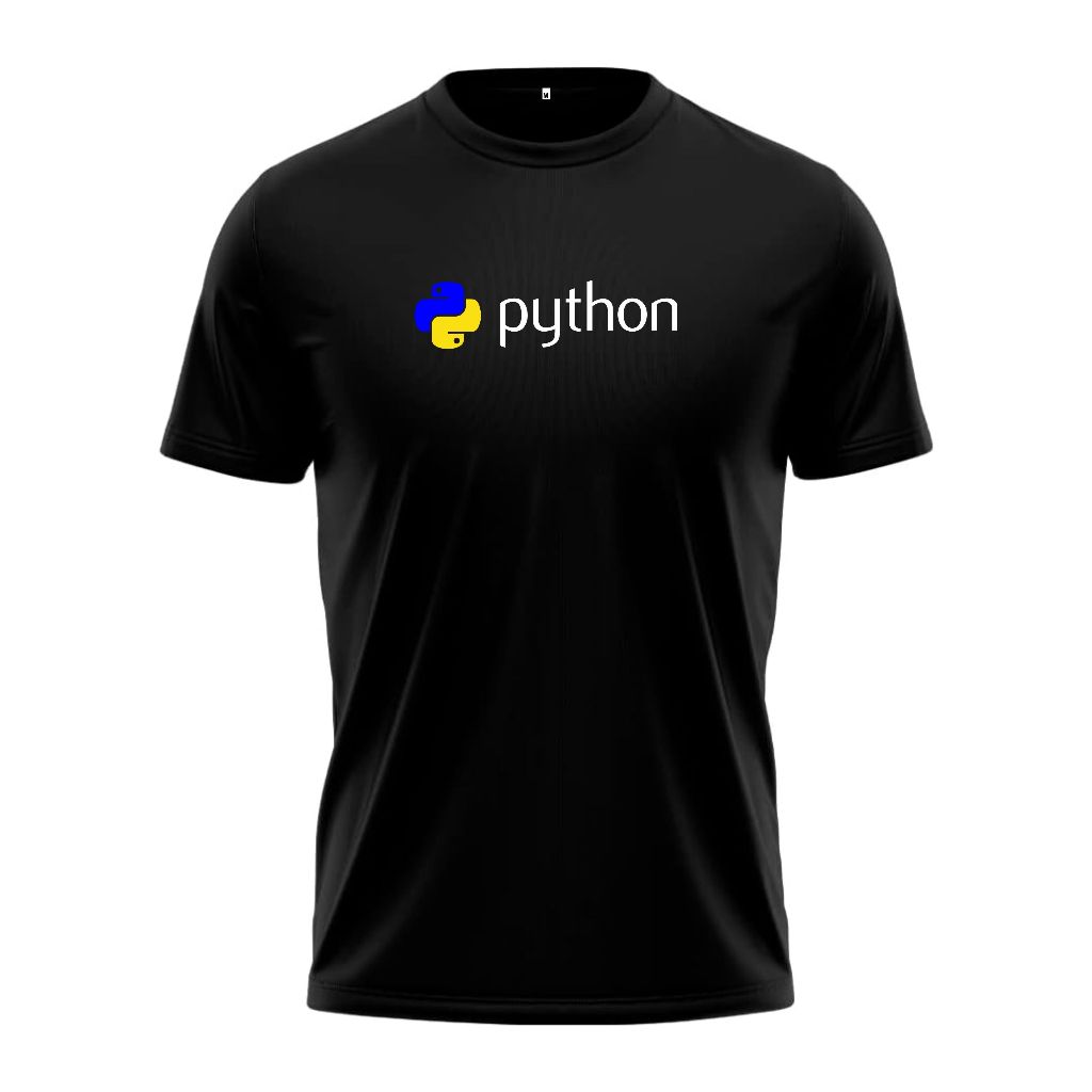 Camiseta Python Dev Programador Logotipo Bordado 100% Algodão