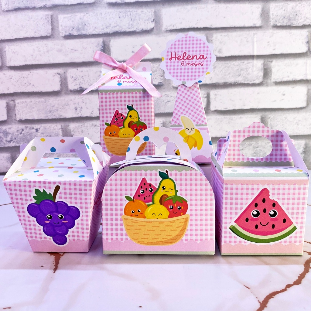 PEGUE E MONTE Festa Frutinhas Personalizado | Caixinhas | Lembrancinha | Mimos | Aniversário Infantil