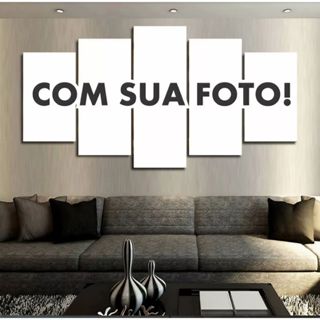Kit Quadros Decorativo Mosaico 5 peças Personalizado SUA FOTO AQUI MAGEM MDF Alta Resolução em Oferta na Shopee
