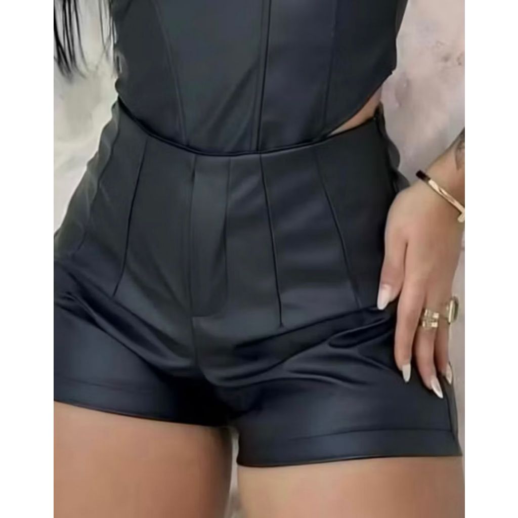 Shorts Zra Courino Sem bolso e ziper lateral em Oferta na Shopee