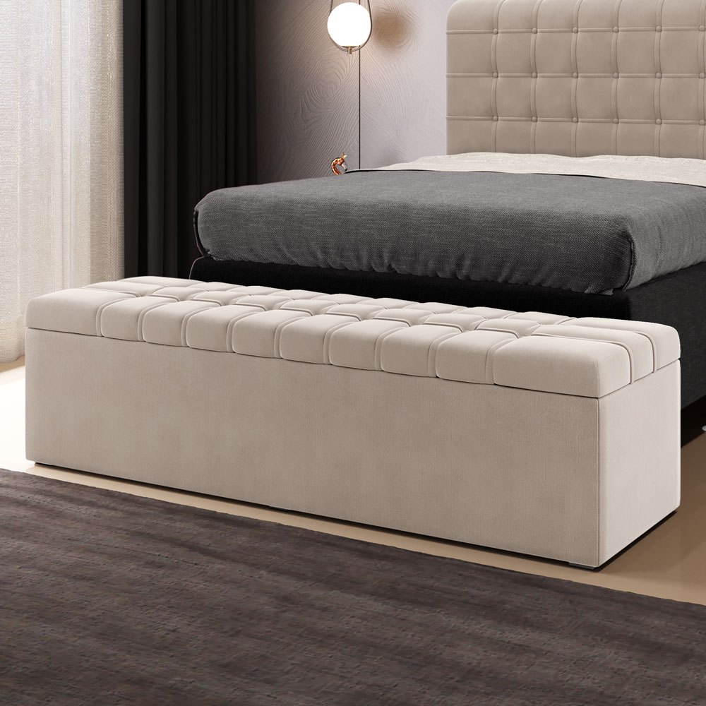 Calçadeira Baú Alpha Tamanho Casal-Queen 160cm No Tecido Veludo - Elegância e Praticidade em Oferta na Shopee