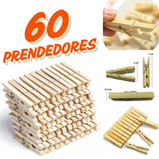 KIT Pregador de Roupa Madeira Reforçado – 12/24/36/48/60 Unidades – Alta Qualidade em Oferta na Shopee