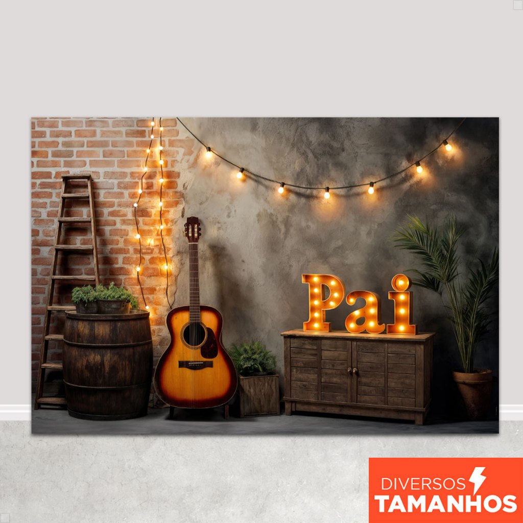Fundo Fotográfico Cenário Dia dos Pais Violão Em Tecido Painel Sublimado – FPA-161 em Oferta na Shopee