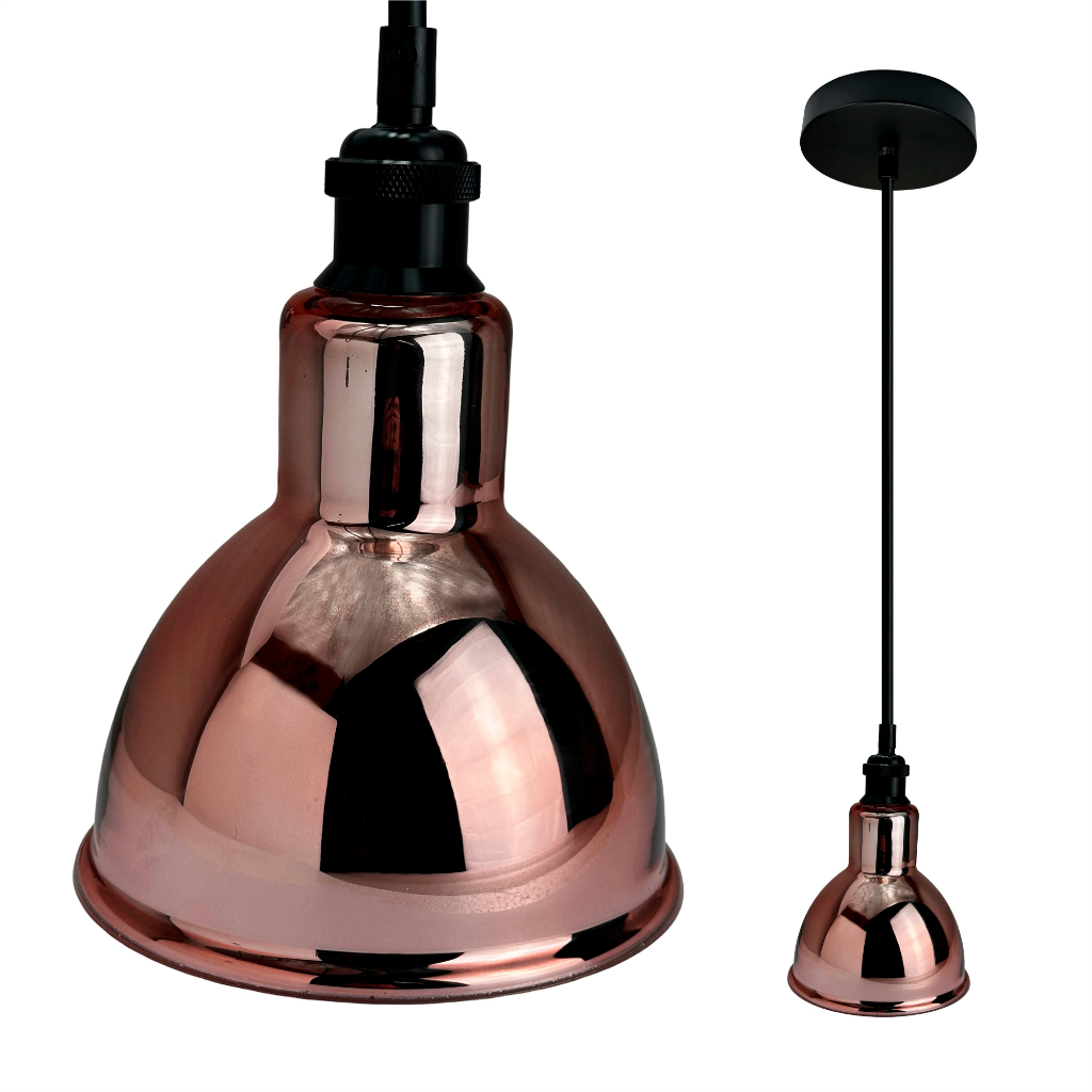 Luminária Pendente Cristal Cobre Inowar Tamanho de 1,50cm Sala de Jantar Lampada 40w