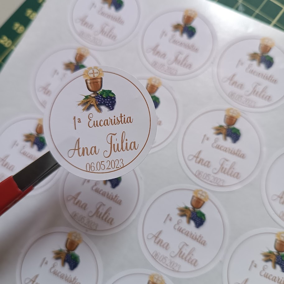 Adesivo Primeira Eucaristia Batizado |Personalizados|Lembrancinhas| Decoração Infantil | Aniversário