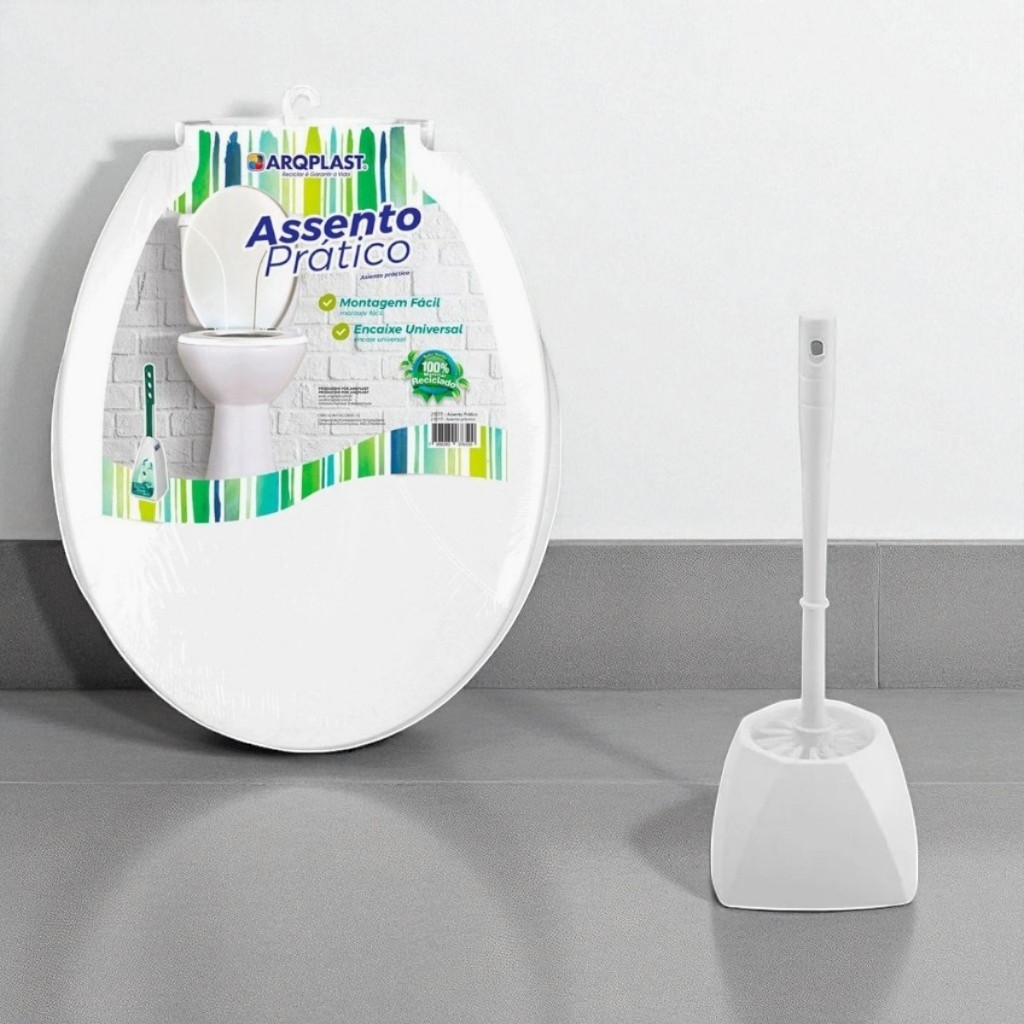 Kit Assento Sanitário Universal com Escova de Limpeza para Vaso Prático e Resistente em Oferta na Shopee