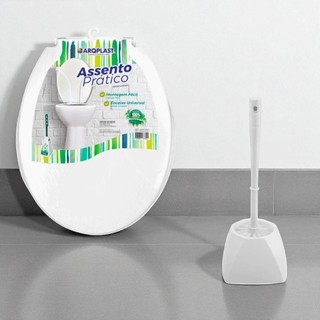 Kit Assento Sanitário Universal com Escova de Limpeza para Vaso Prático e Resistente
