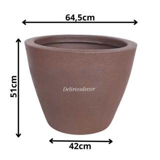 Vaso de Planta Grande Decorativo Reciclável em Polietileno  Redondo Texturizado  Ref.27 em Oferta na Shopee