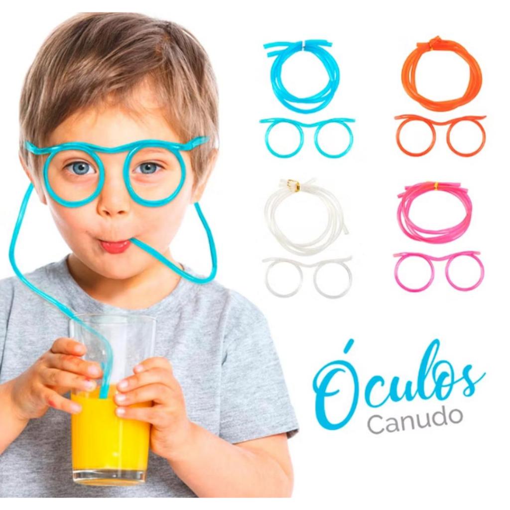 Canudo  Óculos Divertido Criança(1/3/5 peças) em Oferta na Shopee