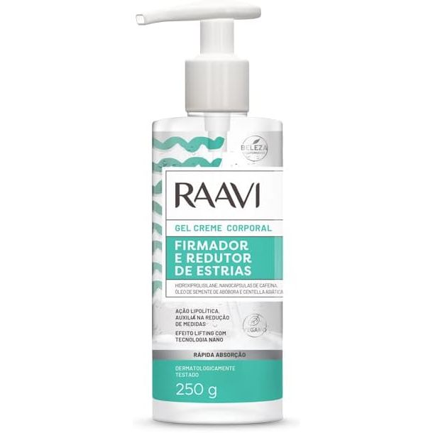 Raavi Gel Creme Firmador Redutor De Medidas E Estrias Fittie L 250G