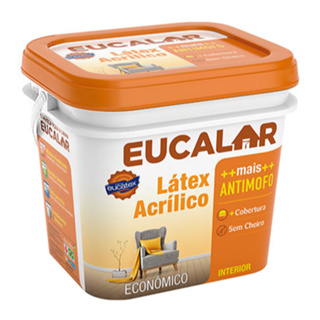 TINTA LATEX EUCALAR ACRILICO FOSCO 3,6 LITROS GALAO - DIVERSAS CORES em Oferta na Shopee