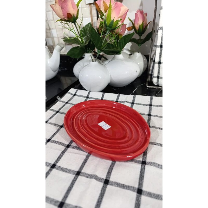 descanso de talher oval cerâmica inspiração lê creuset
