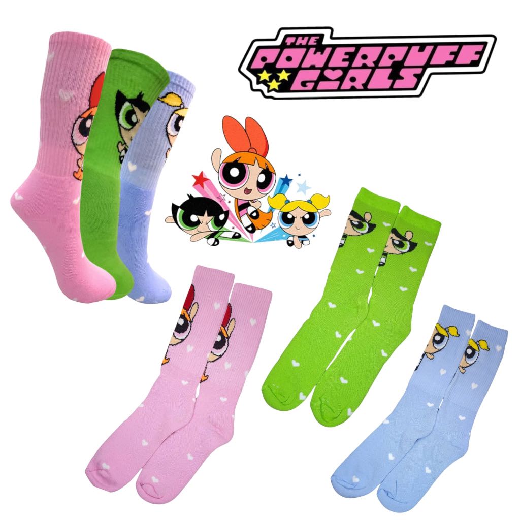 MEIA ALGODÃO AS MENINAS SUPER PODEROSAS LONGA ACADEMIA CORRIDA SPORT em Oferta na Shopee