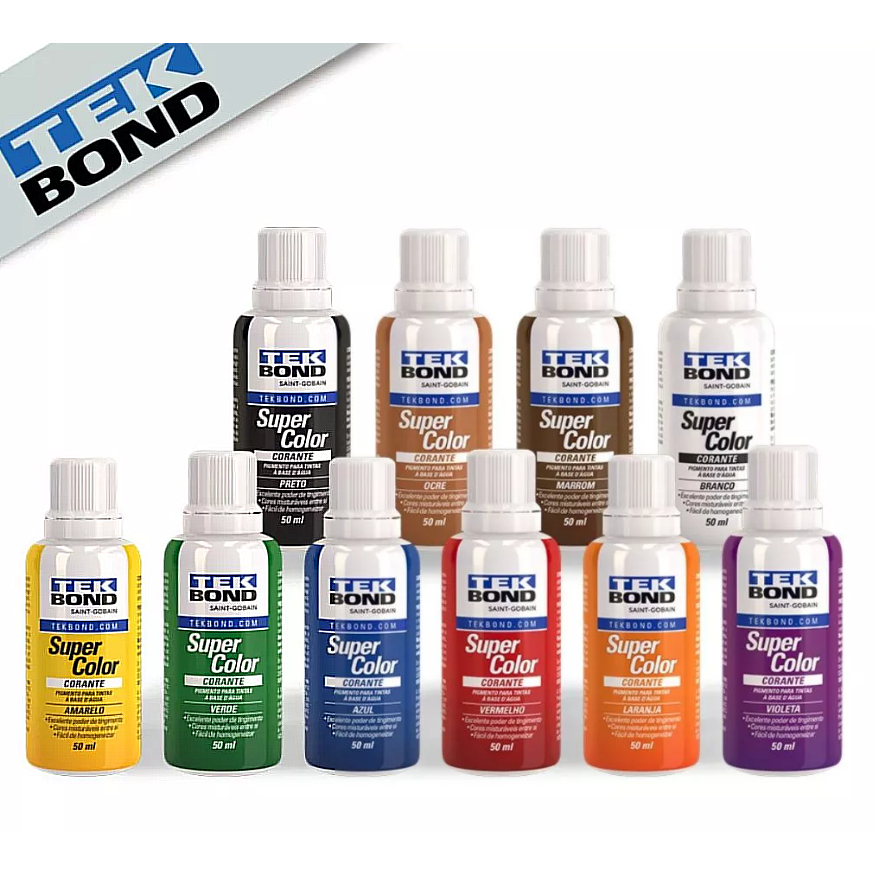 CORANTE PIGMENTO 50ML TEKBOND - DIVERSAS CORES