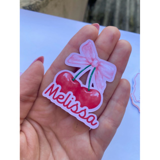 Aplique/Tag Tubete Personalizado Cerejinha em Oferta na Shopee