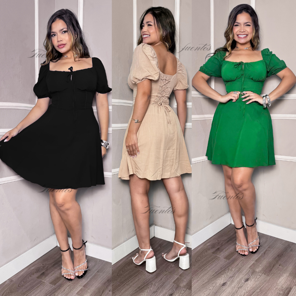 Vestido Com Manga Versão Curto.  Elastex Cruzada nas custas Tendência, 2026, TECIDO DUNA