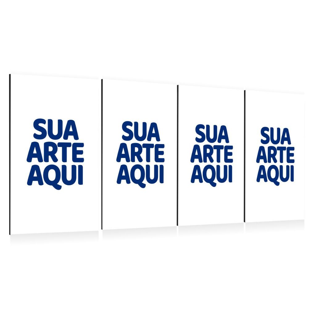 Kit com 4 quadros personalizados com foto ou imagem placa decorativa decoração sala quarto em Oferta na Shopee