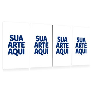 Kit com 4 quadros personalizados com foto ou imagem placa decorativa decoração sala quarto em Oferta na Shopee
