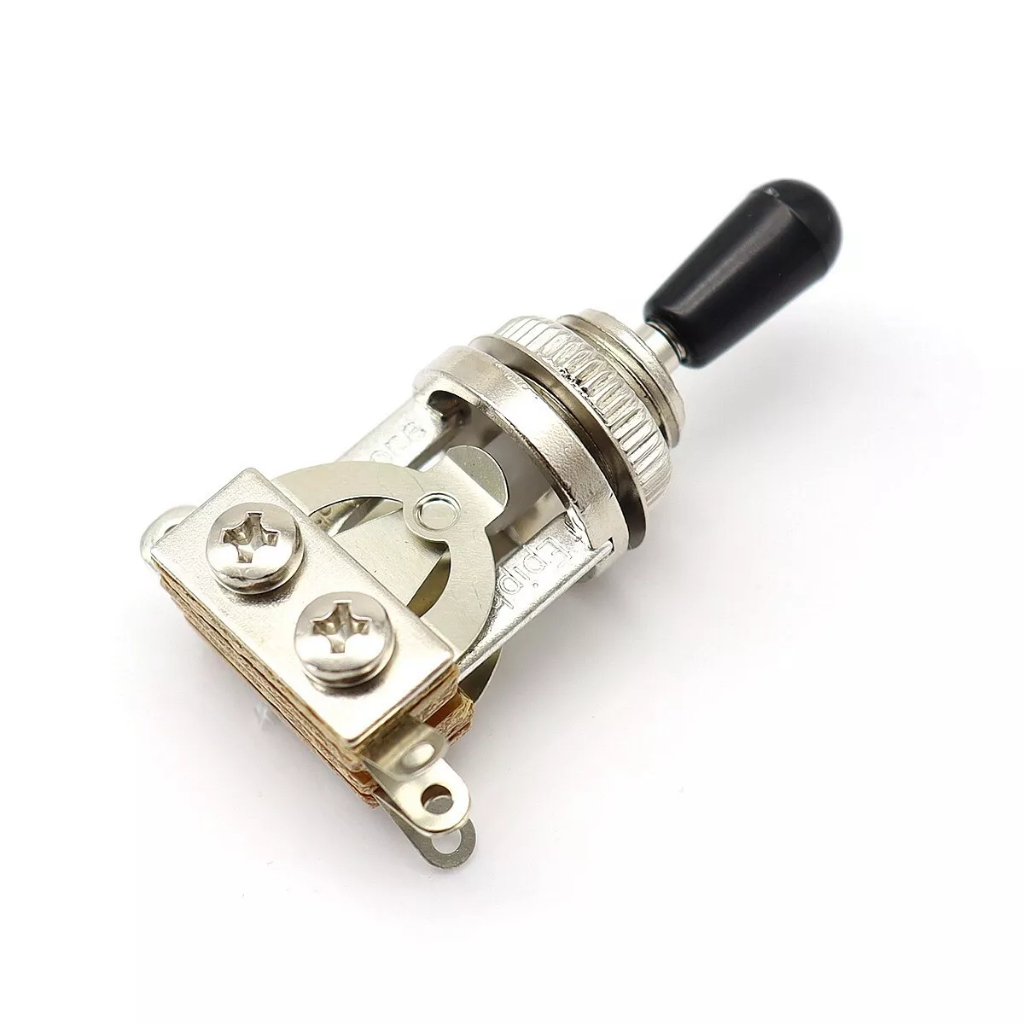 Chave Seletora EpiPhone 3 Posições Cromada Guitarra Les Paul Ponteira Preta