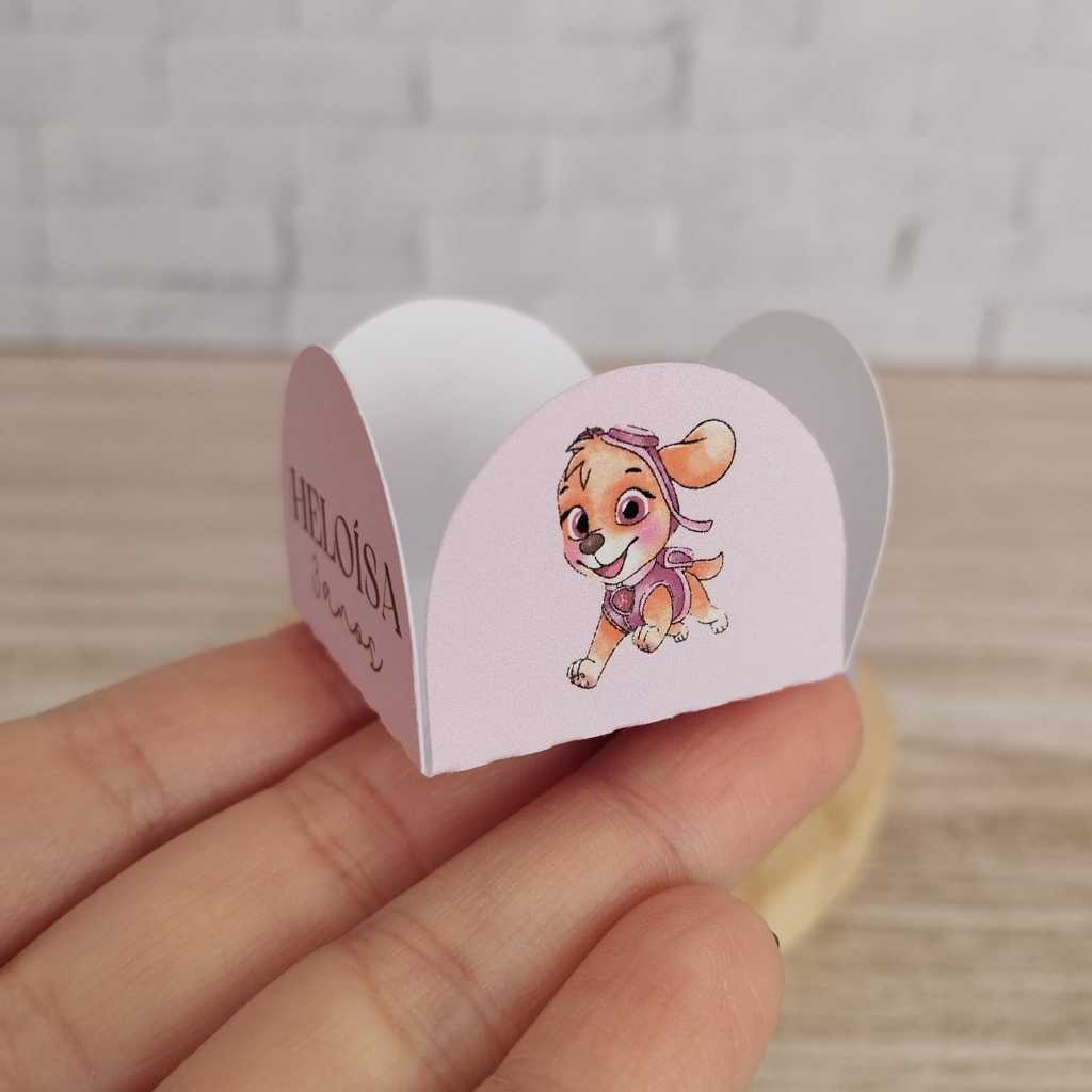 Forminha Patrulha Canina Menina Skye 4 Pétalas para Doces Docinhos Festa Aniversário kit 60~300