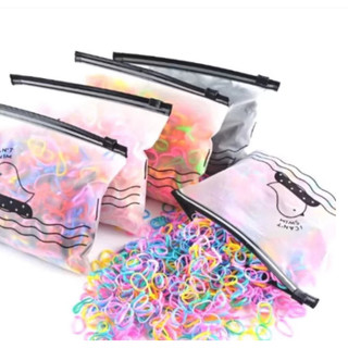 Bolsa Elástico Scrunchies De Cabelo Feminino Descartável Multicolorido Acessórios Infanti…