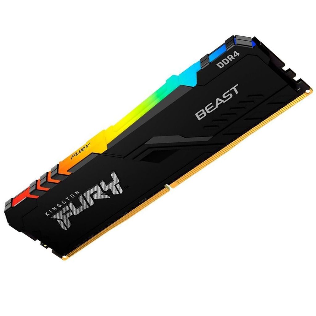 Memória Ram 16GB 3200Mhz DDR4 Kingston Fury Beast XMP Ativo Black KF432C16BBA/16