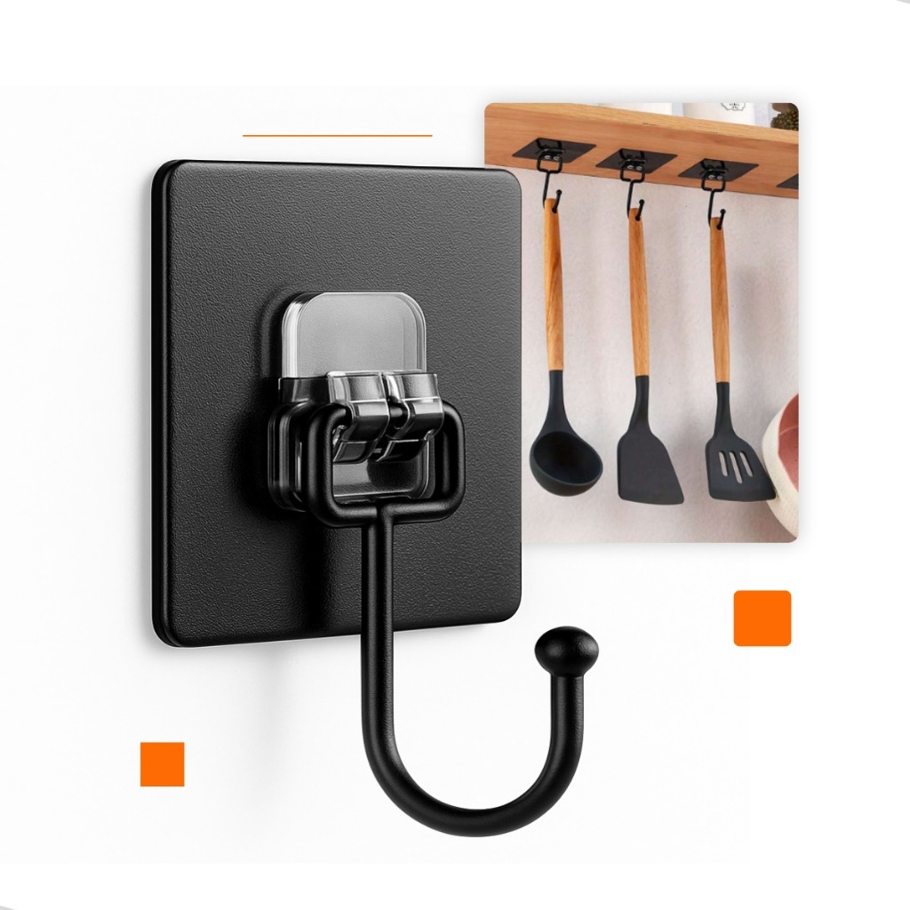 Kit 5/10/20/30 Ganchos Adesivos Universais com Acabamento Metálico Dupla Face Forte - Força e Elegância para Sua Casa em Oferta na Shopee