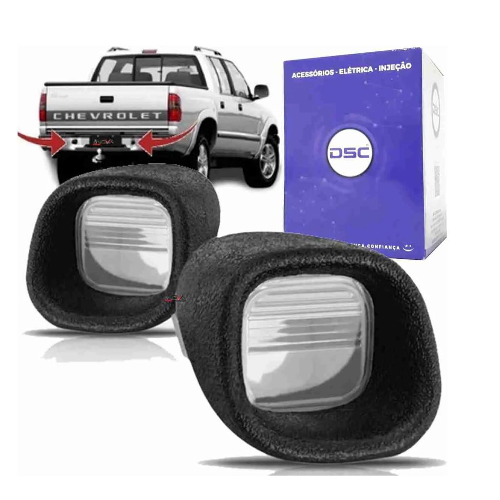 Lanterna Luz Placa S10 E Blazer 2001 A 2011 C/ Soquete E Led — imagem 2 de 2