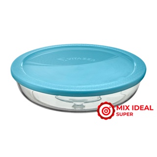Tigela Round Vidro Com Tampa Plastica 2,4 Litros 26cm Vitazza em Oferta na Shopee