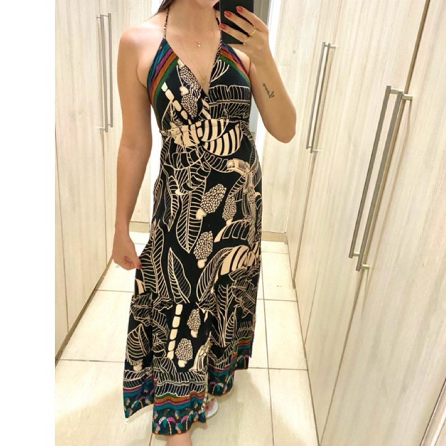Vestido Lingo Estampa Farm