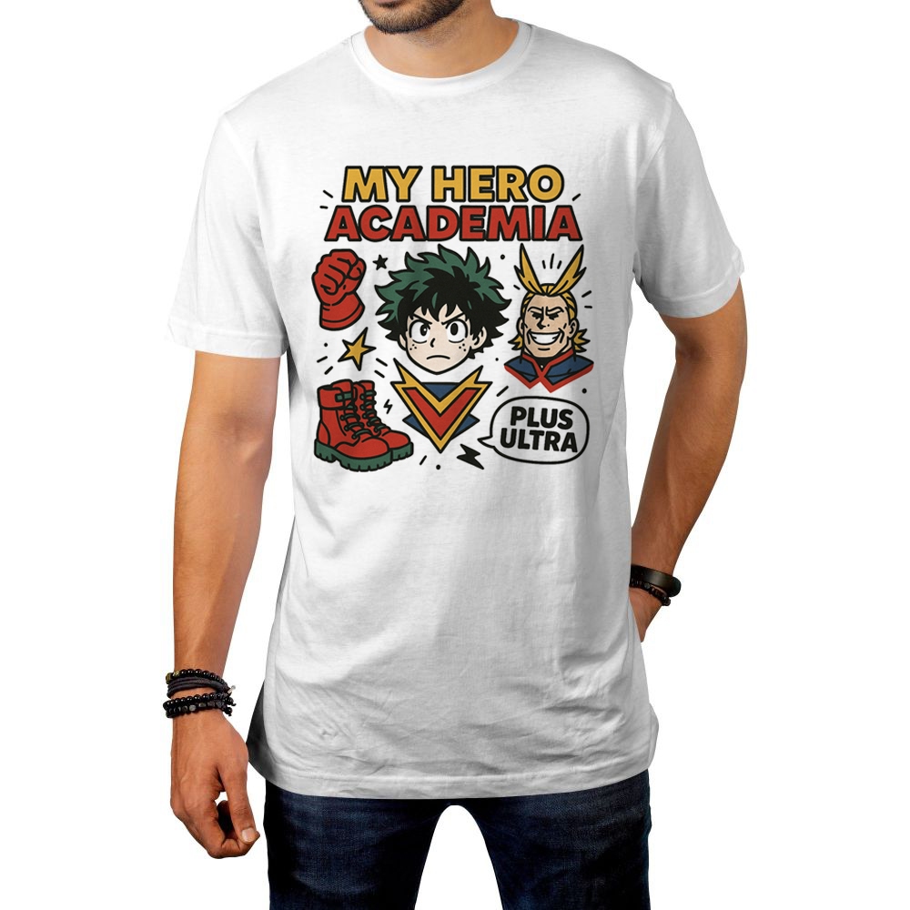 Camiseta Deku Midoriya Boku no Hero Academia Anime My Hero Academia Adulto Infantil Unissex