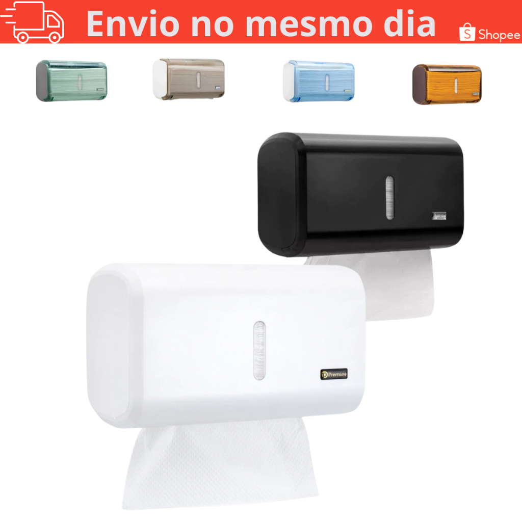 Dispenser Porta Papel Toalha Premisse Urban Suporte Compacto para Banheiro