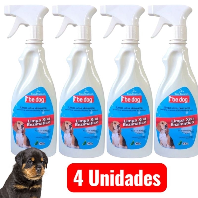 Kit 4 Limpa Xixi Enzimático Bedog 500ml - Envio Ultra Seguro Baú Pet Embalagem Reforçada Anti-Vazamento