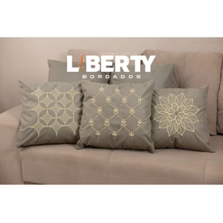 KIT 5 CAPA DE ALMOFADA BORDADA TECIDO SUEDE - ALTA QUALIDADE em Oferta na Shopee