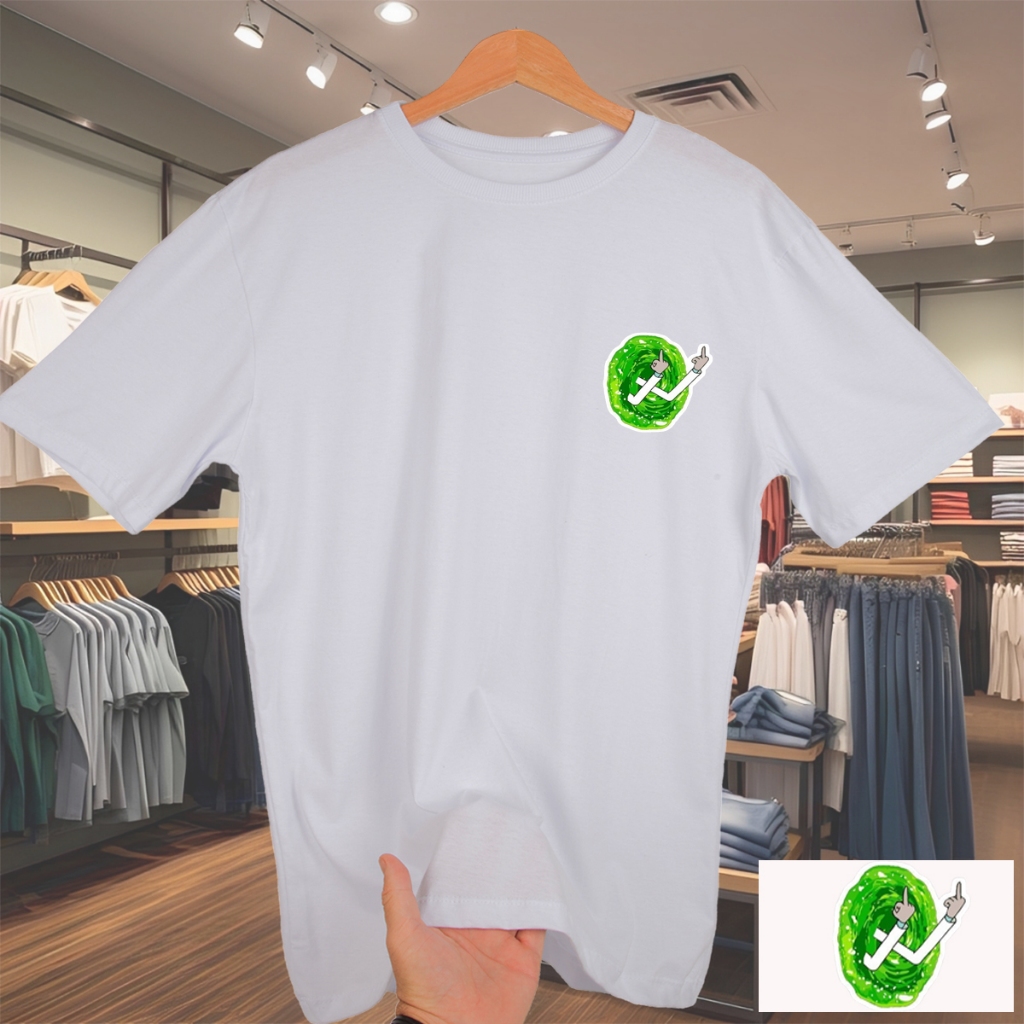 Camisa basica Rick camisa oversized camiseta masculina streetwear algodão Blusa de algodao unissex