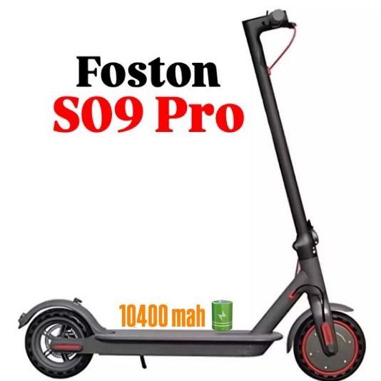Patinete elétrico Foston S09 PRO 2026 Painel digital bluetooth bateria 10400mAh cor cinza-escuro 350w