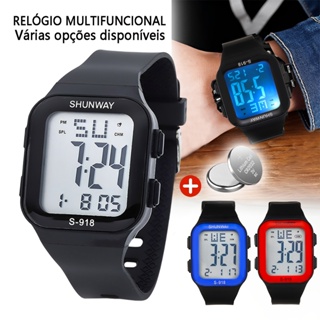 Relogio Digital Masculino E Feminino A Prova D'água Relógios Unissex Esportivo Original Led Quadrado em Oferta na Shopee