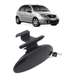 Maçaneta Com Mola Tampa Do Porta Luvas Citroen C3 2003 A 2012 Preta 9637999077
