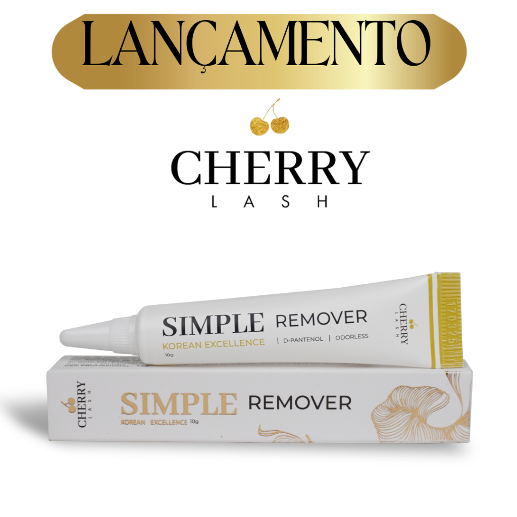 Removedor de Extensão de Cílios Simple Remover Cherry Lash 10g - D-Pantenol - Anvisa em Oferta na Shopee