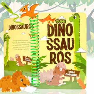 Livro de Colorir em Espiral Mundo dos Dinossauros Caderno De Desenho Pintura 365 Desenhos em Oferta na Shopee