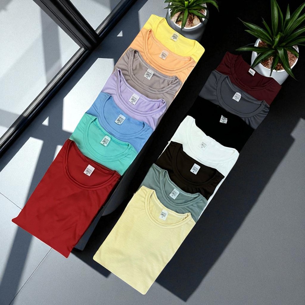 Conjunto Kit 3 Unidades Sortidas Camisas Lisas Tecido Algodão Confortável Casual Lucom Store