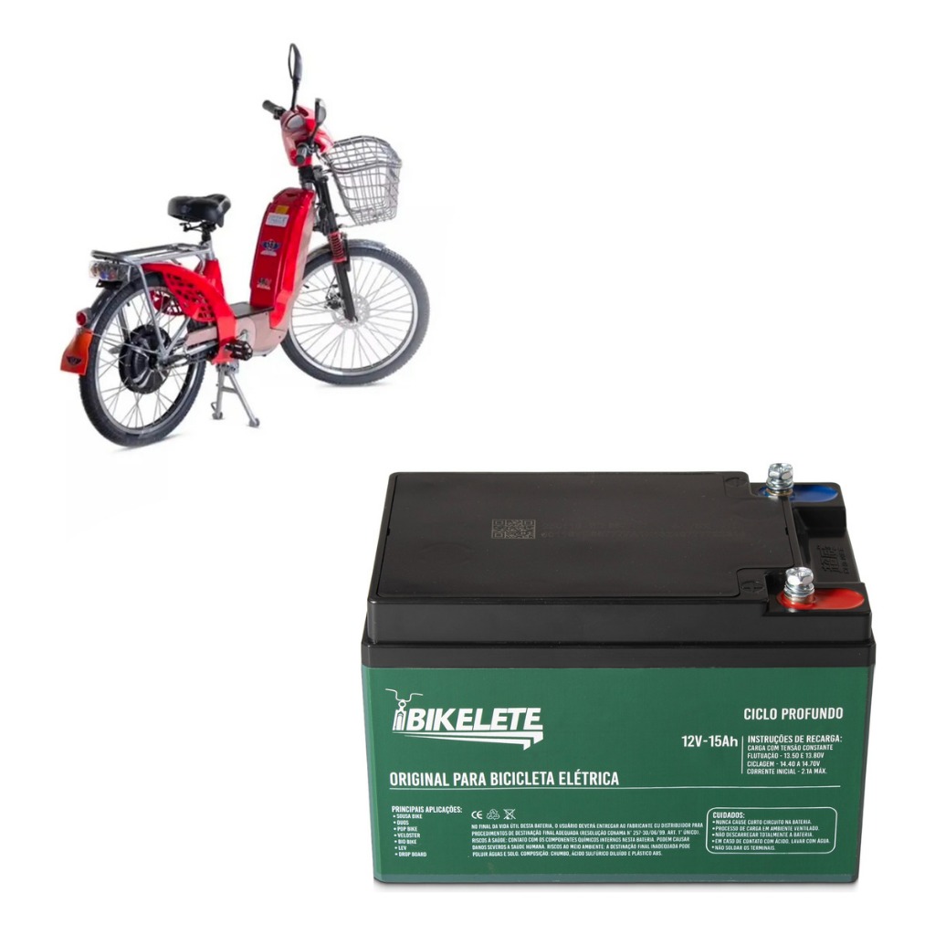 Bateria Bikelete 12v 15ah Bike Elétrica - Spare Parts and Accessories for Vehicles