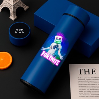 Garrafa Térmica Inox Fortnite 500ml com Termômetro Digital LED Academia Bebida Quente Fria em Oferta na Shopee