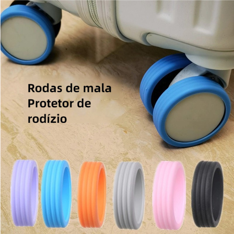 Imagem 8 Capa-Protetora-De-Roda-De-Bagagem-Com-Amortecimento-De-Ruído-design-Protetor-De-Rodízio-Silenciosa-De-silicone-Colorid