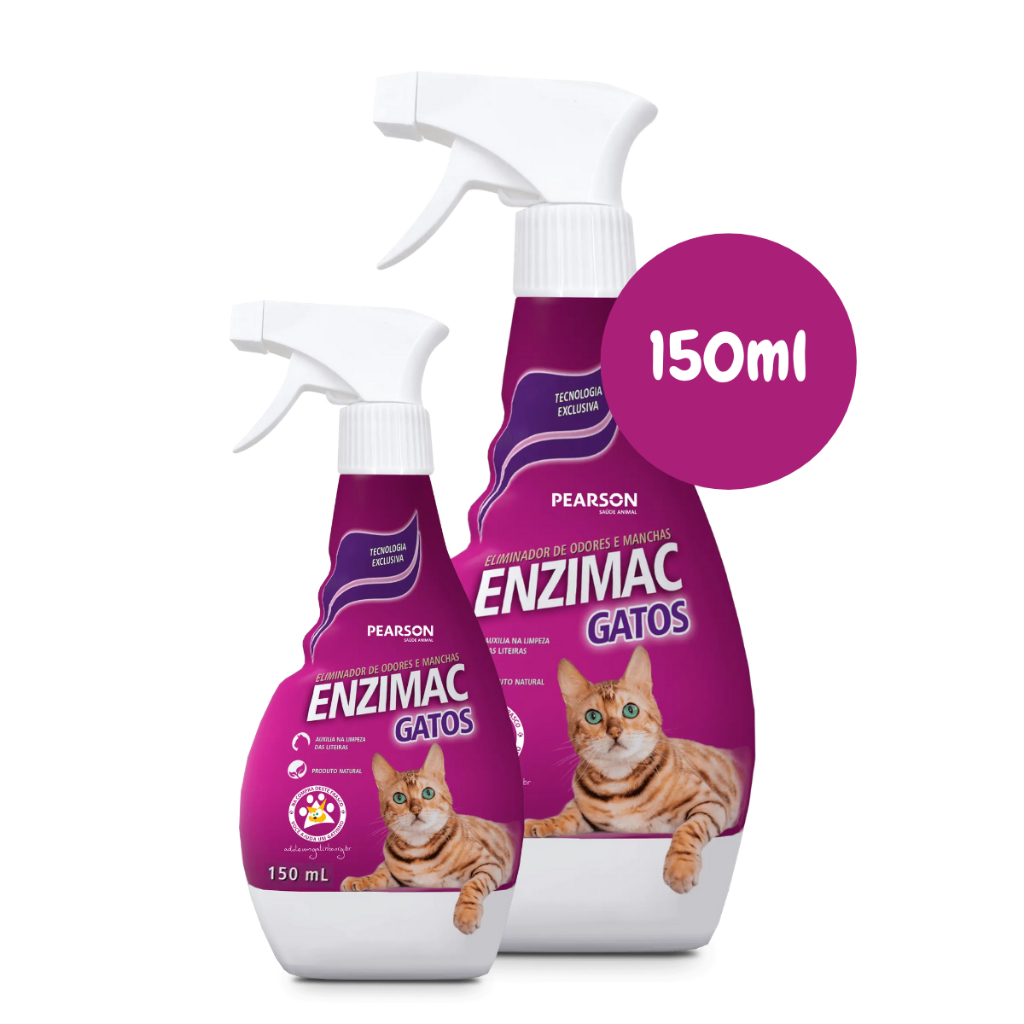 Enzimac Gatos Spray Eliminador de Odores e Manchas 150ml