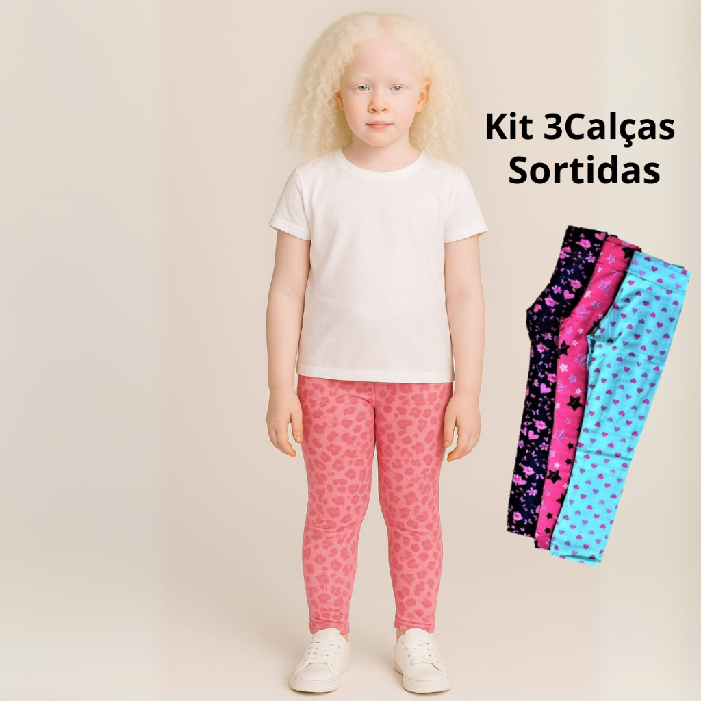 Calças Legging Leg Infantil Confortavel em Oferta na Shopee