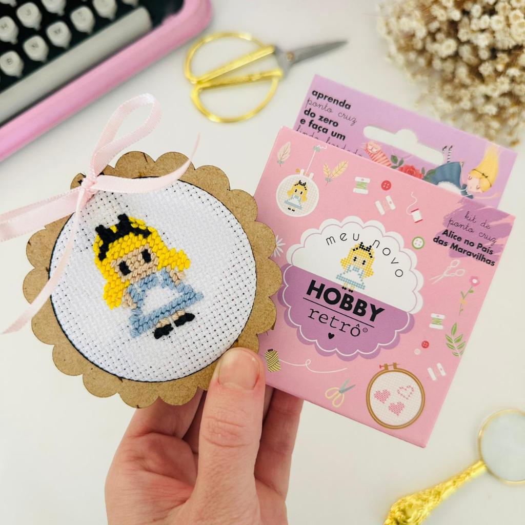 Kit de Ponto Cruz Meu Novo Hobby Retrô - kit costura em Oferta na Shopee