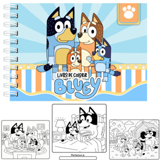 Livro de Colorir Bluey Capa Dura Holográfica 50 Páginas 180g A5 em Oferta na Shopee