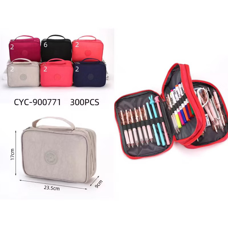 Estojo Infantil Escolar Feminino Masculino Box Juvenil Grande Jumbo 2 Compartimentos